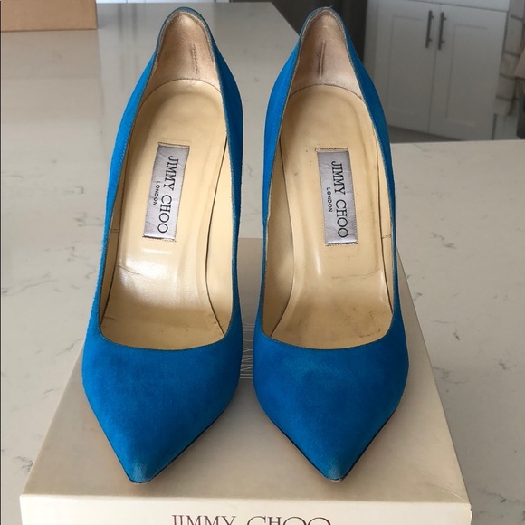 Jimmy Choo | Shoes | Jimmy Choo Anouk Pump Suede Turquoise 395 | Poshmark